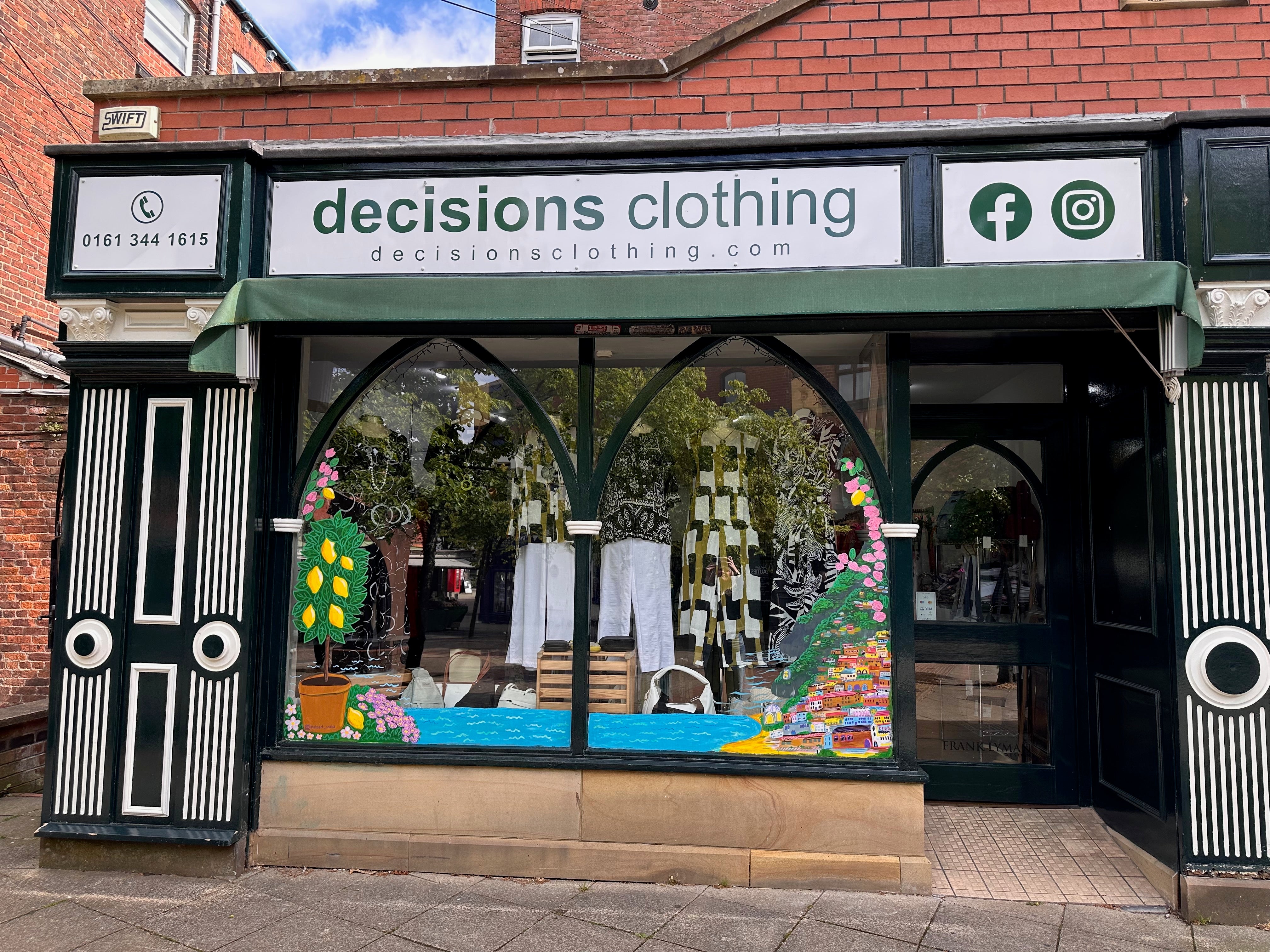 The Decisions Clothing shop front in Ashton-under-Lyne